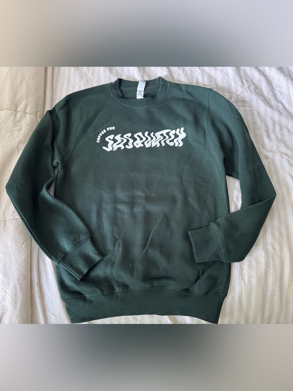 Coffee for Sasquatch Forest Green Crewneck Sweatshirt